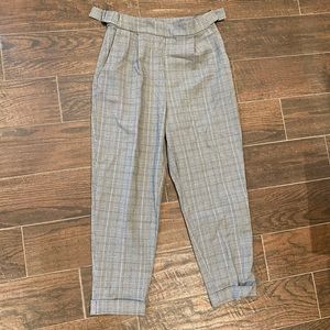 Plaid Ankle Slacks